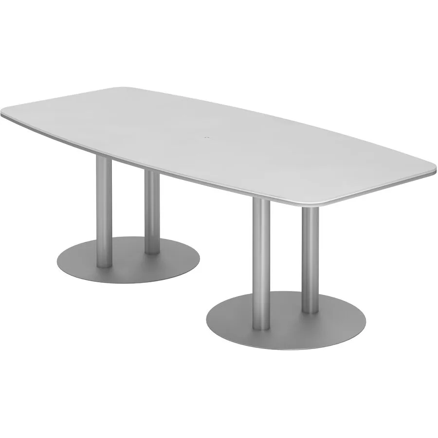 Schreibtisch Office Weiss Holz 220 cm - Material: Holzwerkstoff