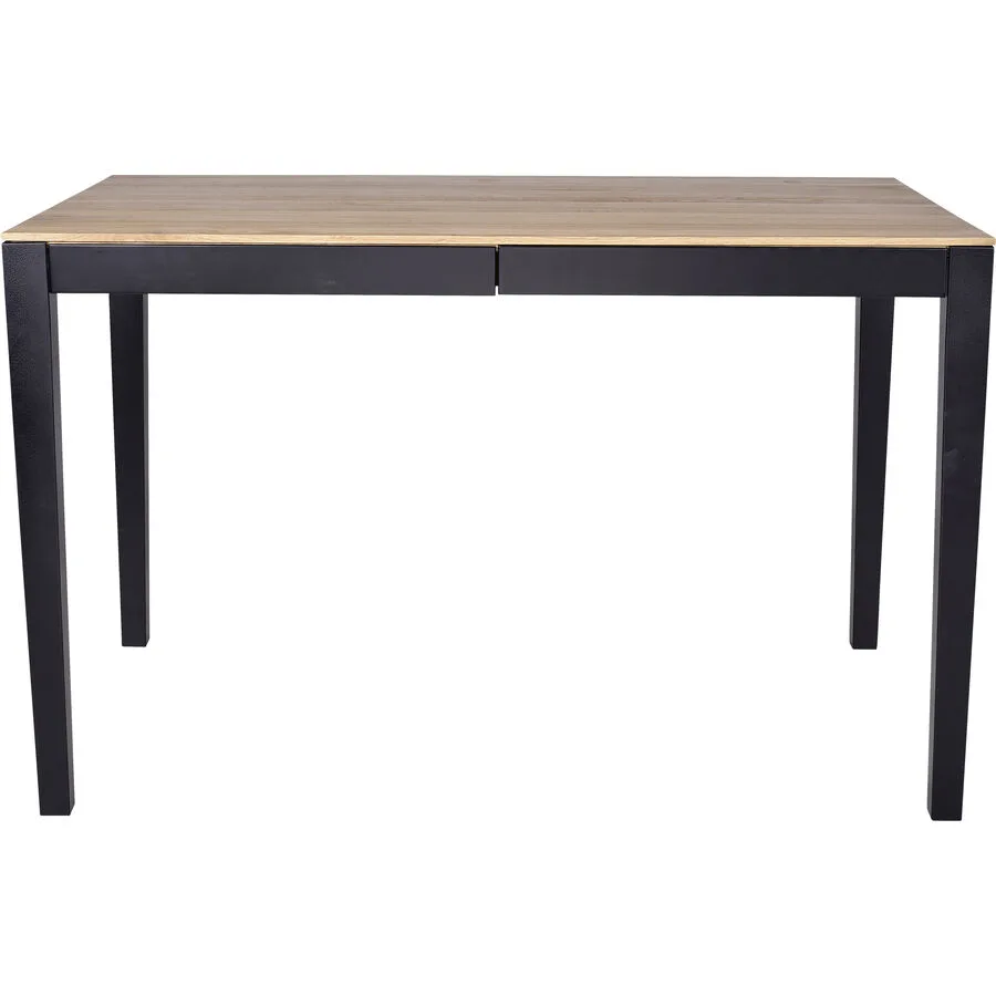 Schreibtisch Oscar eiche, schwarz Holz, MDF B 120 T 70 cm
