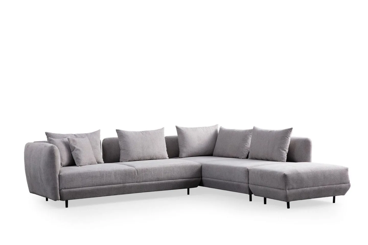 Floransa 4-sits Soffa med Divan - Ljusgrå