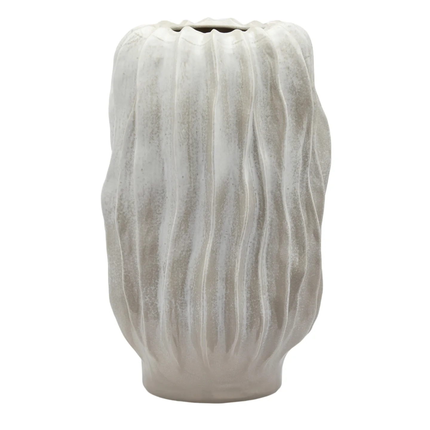 Edg Vase Keramik Cremè B: 61 cm | Schubiger Möbel