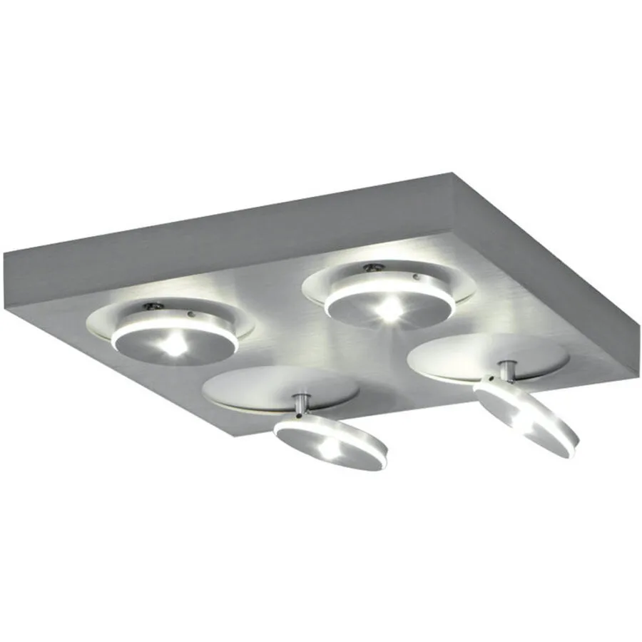Escale Spot Spot it Silber Aluminium 40 cm 5 cm - Farbe: Aluminium geschliffen - LED - Lichtfarbe: Extra warmweiss - LED Energiesparlampen