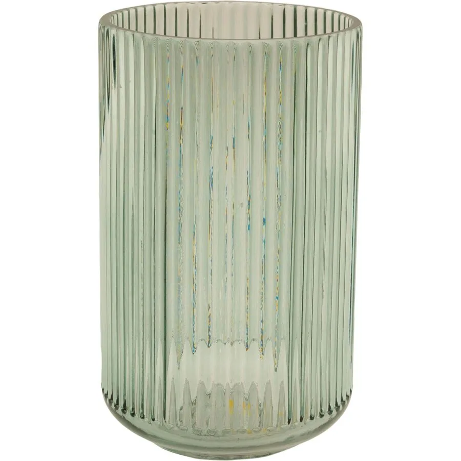 POINT-VIRGULE Windlicht Lamazère Grün Glas 12.3 cm 22.7 cm