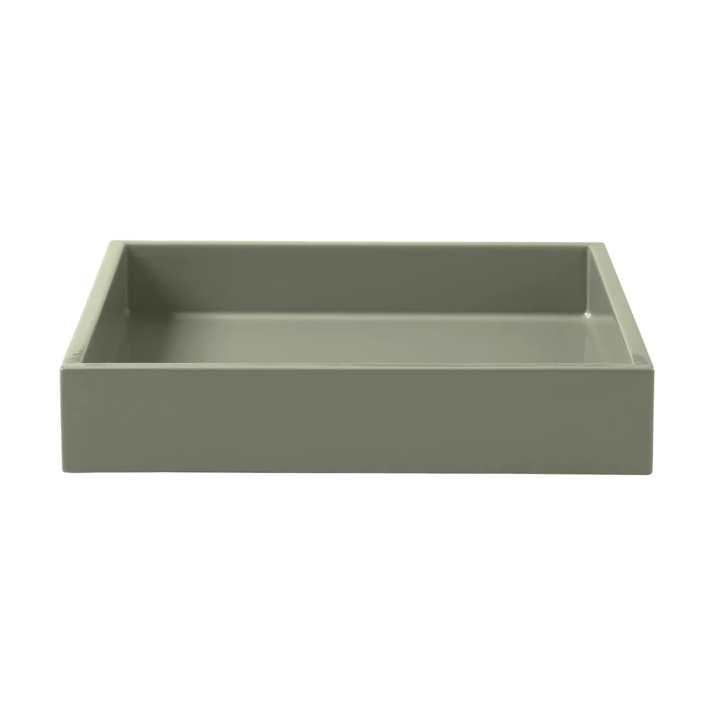 Mojoo Lux lackiertes Dekotablett 19x19x3,5 cm Sage