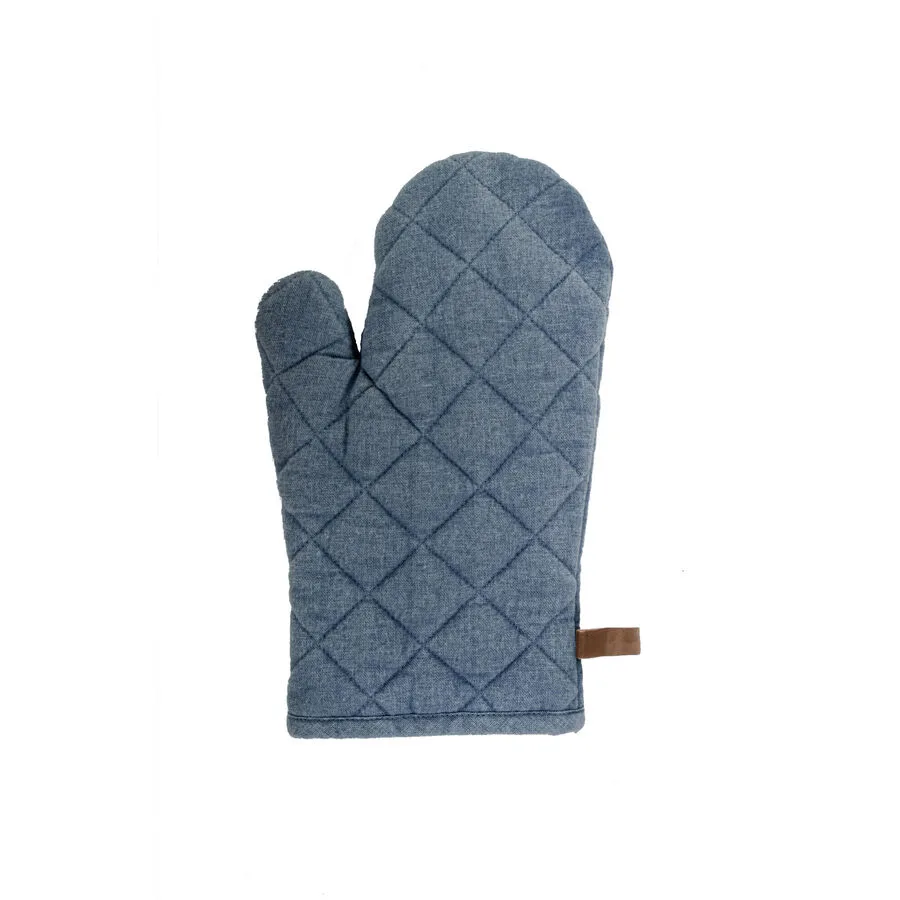 Ofenhandschuh Myrna Blau Baumwolle 18 cm