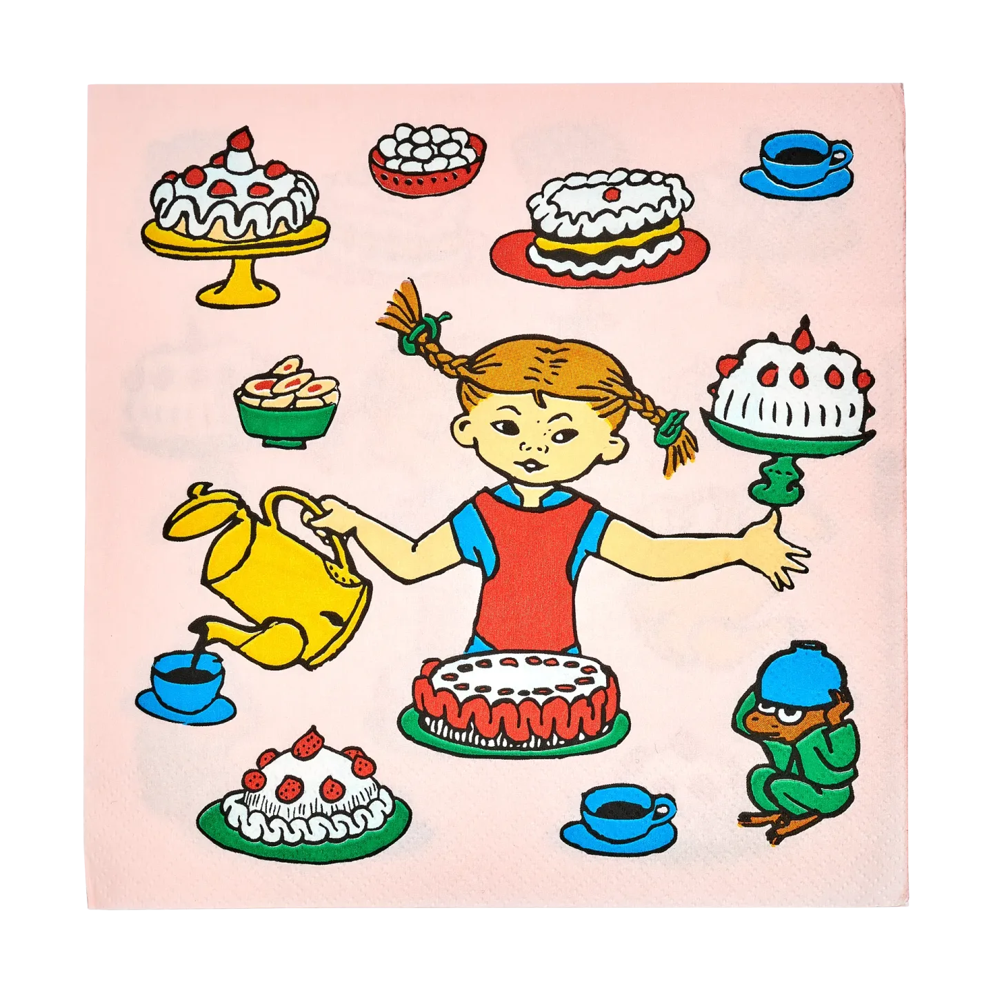 Muurla Pippi Servietten 33x33 cm 20er-Pack Geburtstag