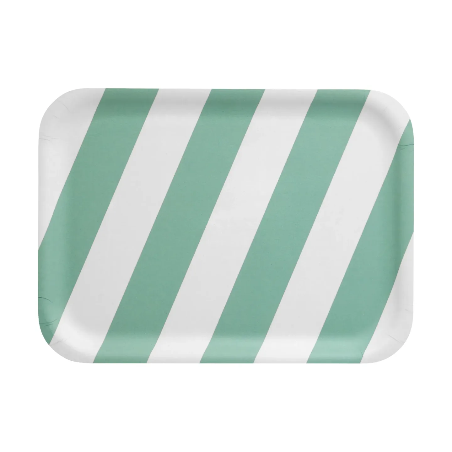 Muurla Checks & Stripes Tablett 20x27 cm Mint