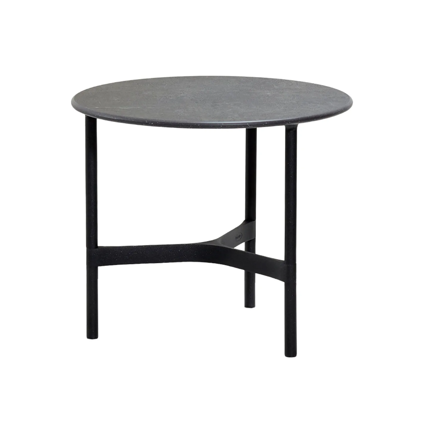 Cane-Line - Twist 45 cm Lava Grey/Fossil Black - Soffbord - byKATO - Svart - Metall