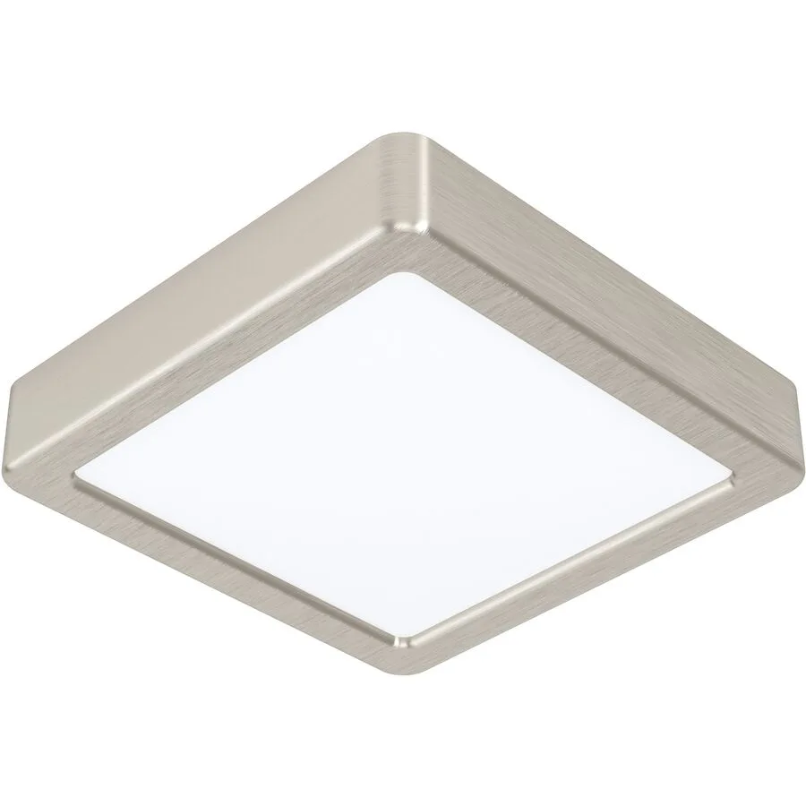 Eglo Deckenlampe Fueva 5 Grau Stahl/Kunststoff 16 cm 2.8 cm - Farbe: Nickel matt - LED - Lichtfarbe: Helles Neutralweiss - Material: Kunststoff/Stahl