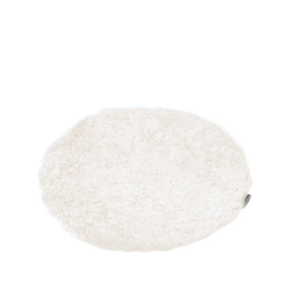 Skandilock Fårskinnsdyna Ø33 cm offwhite