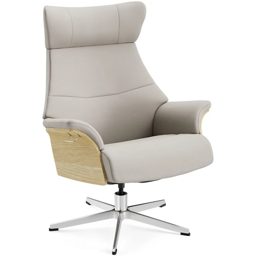 Conform Sessel Airness 06 sand Stoff, Eiche, Aluminium B 81 T 163 H 101 cm - Möbel Konfigurator: Traummöbel individuell zusammenstellen