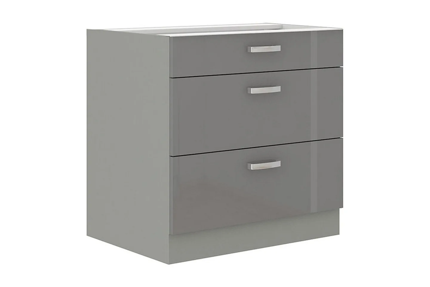 Grey Skåp med lådor 80x52x82 cm - Grå