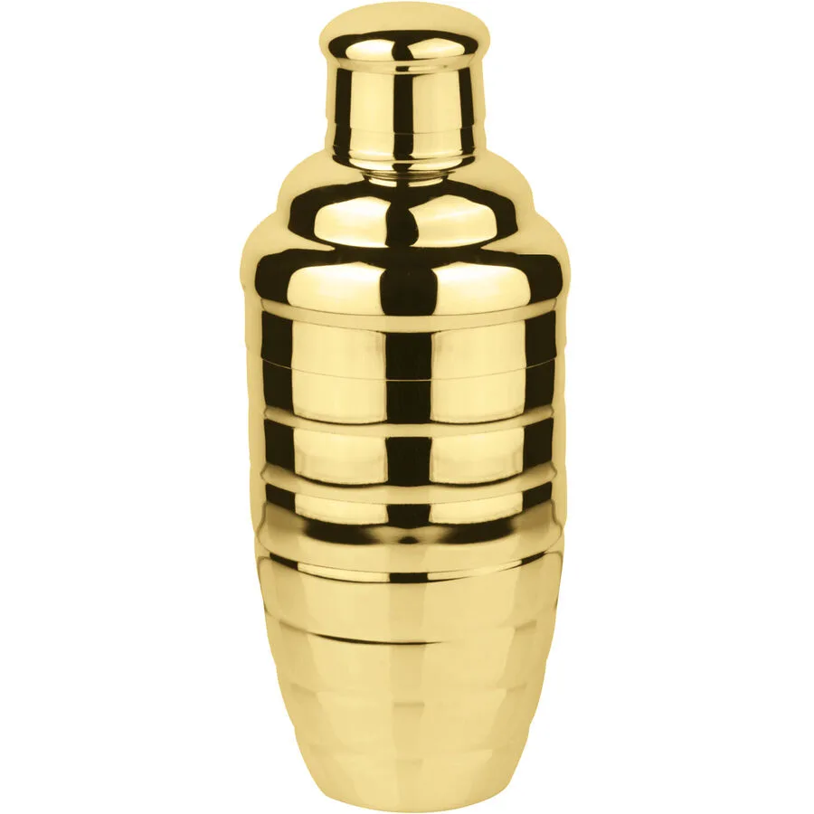 Cocktailshaker Cocktail goldfarben Chromnickelstahl H 20.5 cm 0.5 l