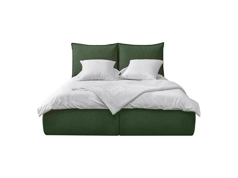 Kastenbett BOBOCHIC GARANCE 160x200cm stoff grün