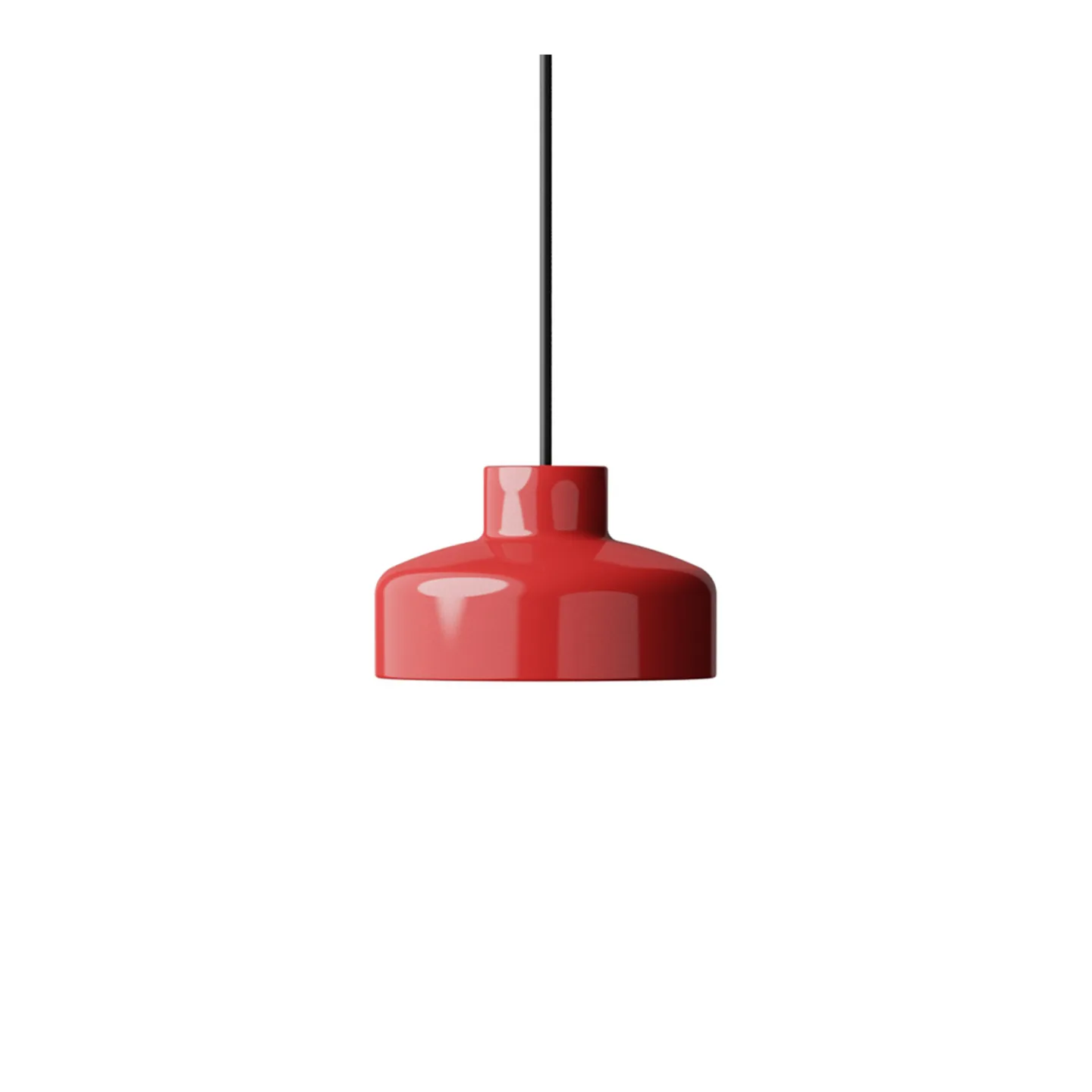 NINE - Lacquer - Pendant Small Red - Pendellampor - Keiji Takeuchi - Röd - Metall/Plast