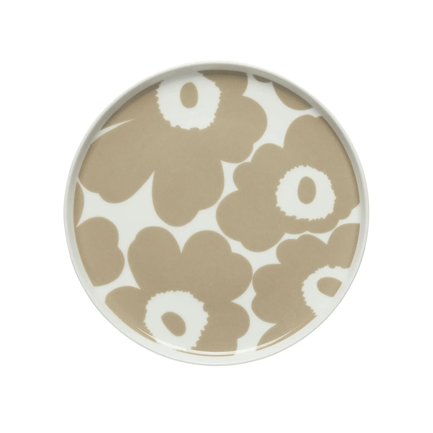 Marimekko - Unikko tallrik 20 cm white beige - Mattallrikar - Maija Isola