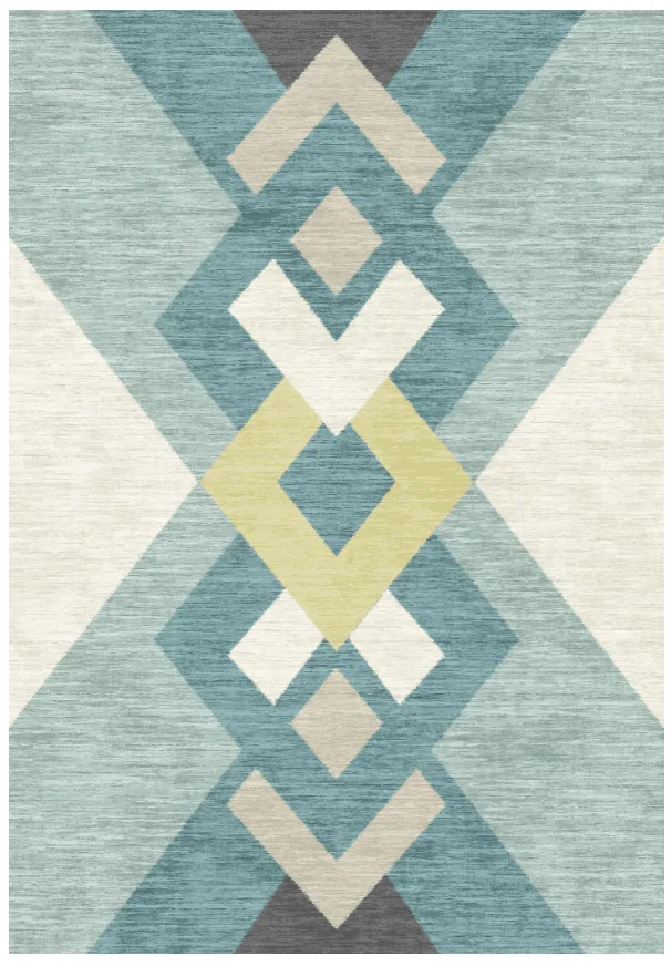 Wilton-teppe - Temara (blå/multi) (Størrelse: 160 x 230 cm)