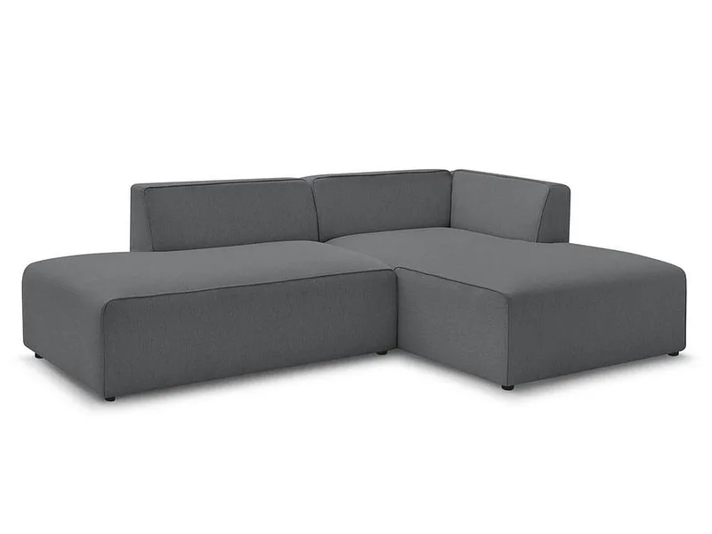 Ecksofa BOBOCHIC MEGEVE Stoff chiniert dunkelgrau