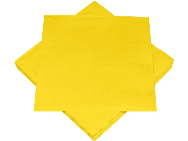 Set 20 Servietten SWAN Papier gelb