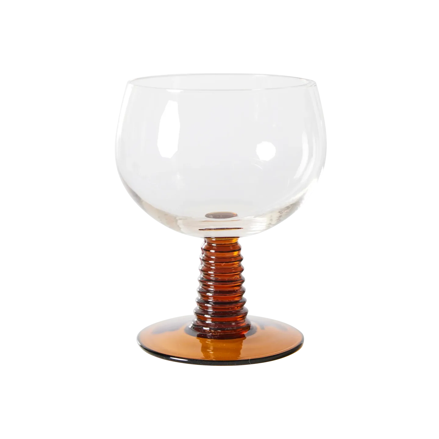 HKliving Swirl Weinglas niedrig Ochre