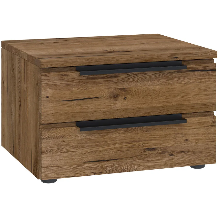 Nachttisch Holz Werk Eiche Sumpfeiche Massivholz B 50 H 33 cm