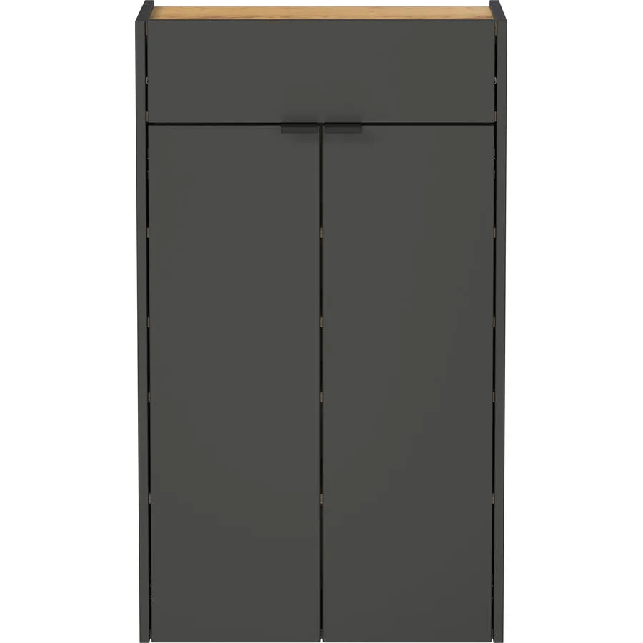 Schuhschrank Brano Eiche/graphit Holzwerkstoff B 56 H 97 cm