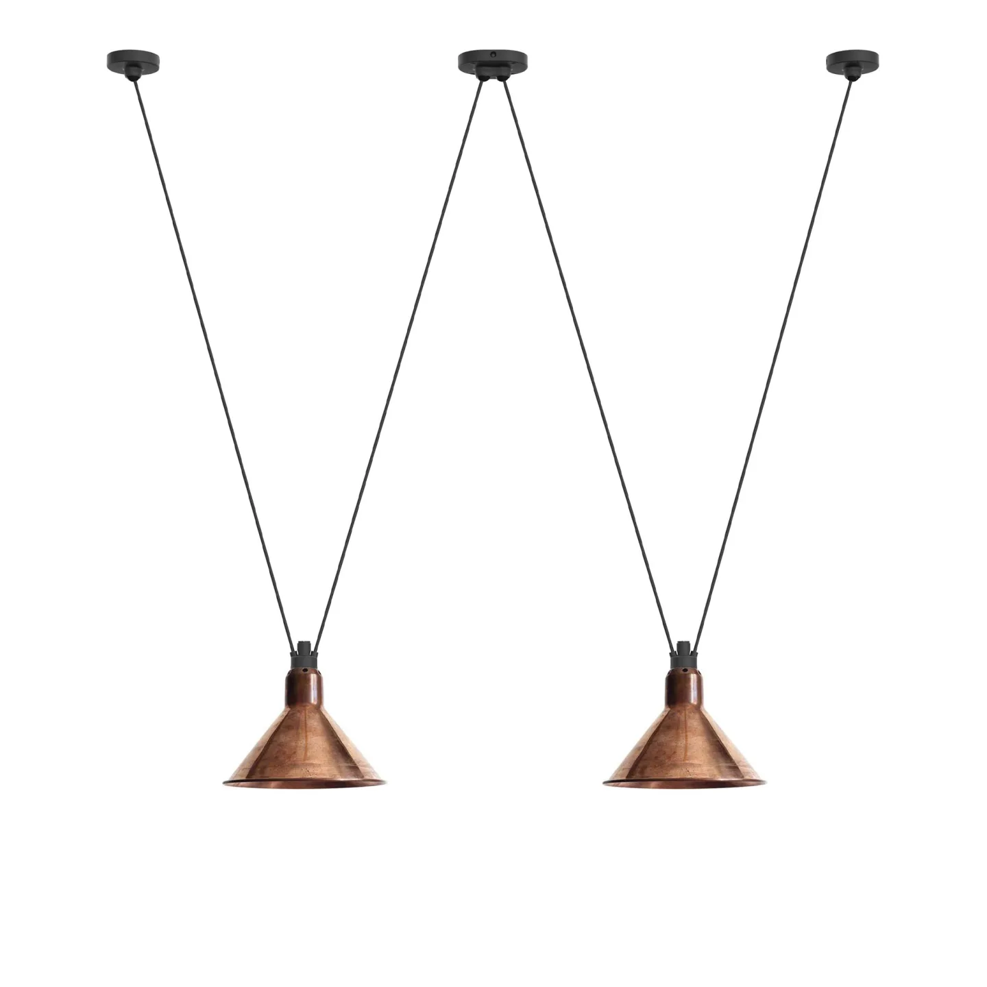 DCWéditions - Les Acrobates De Gras 324 L Conic Raw Copper - Pendellampor - Bernard-Albin Gras - Koppar