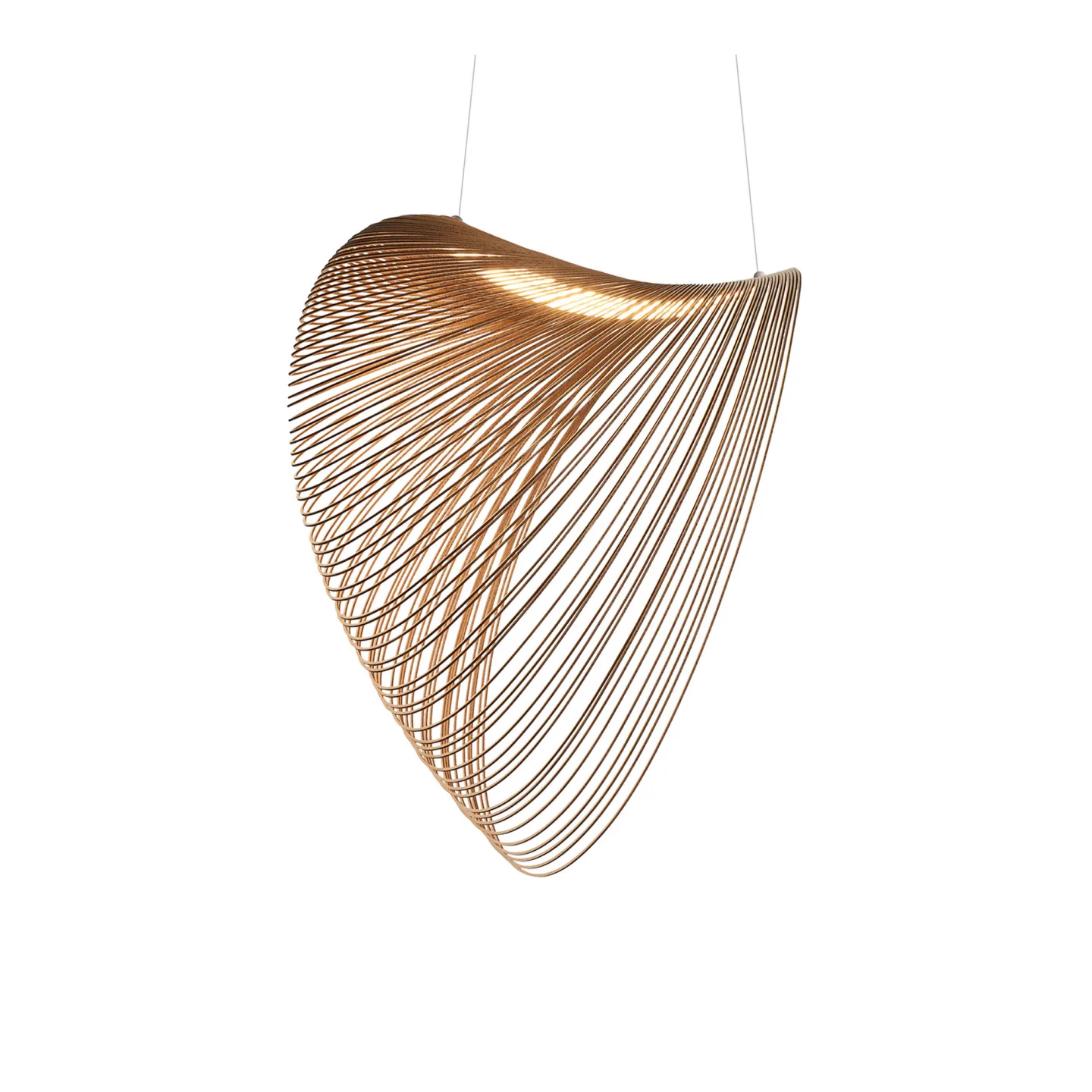 Luceplan - Illan D82S3D - Ø100 cm - Dimmable Push/DALI - Pendellampor - Zsuzsanna Horvath - Träfärgad