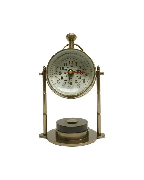 Lens Table Watch Brass