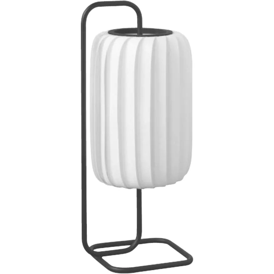 Tom Rossau Tischlampe Roncello Weiss Kunststoff/Papier 26 cm 59 cm - LED - Lichtfarbe: Extra warmweiss - Material: Kunststoff/ Papier - Tischlampe-