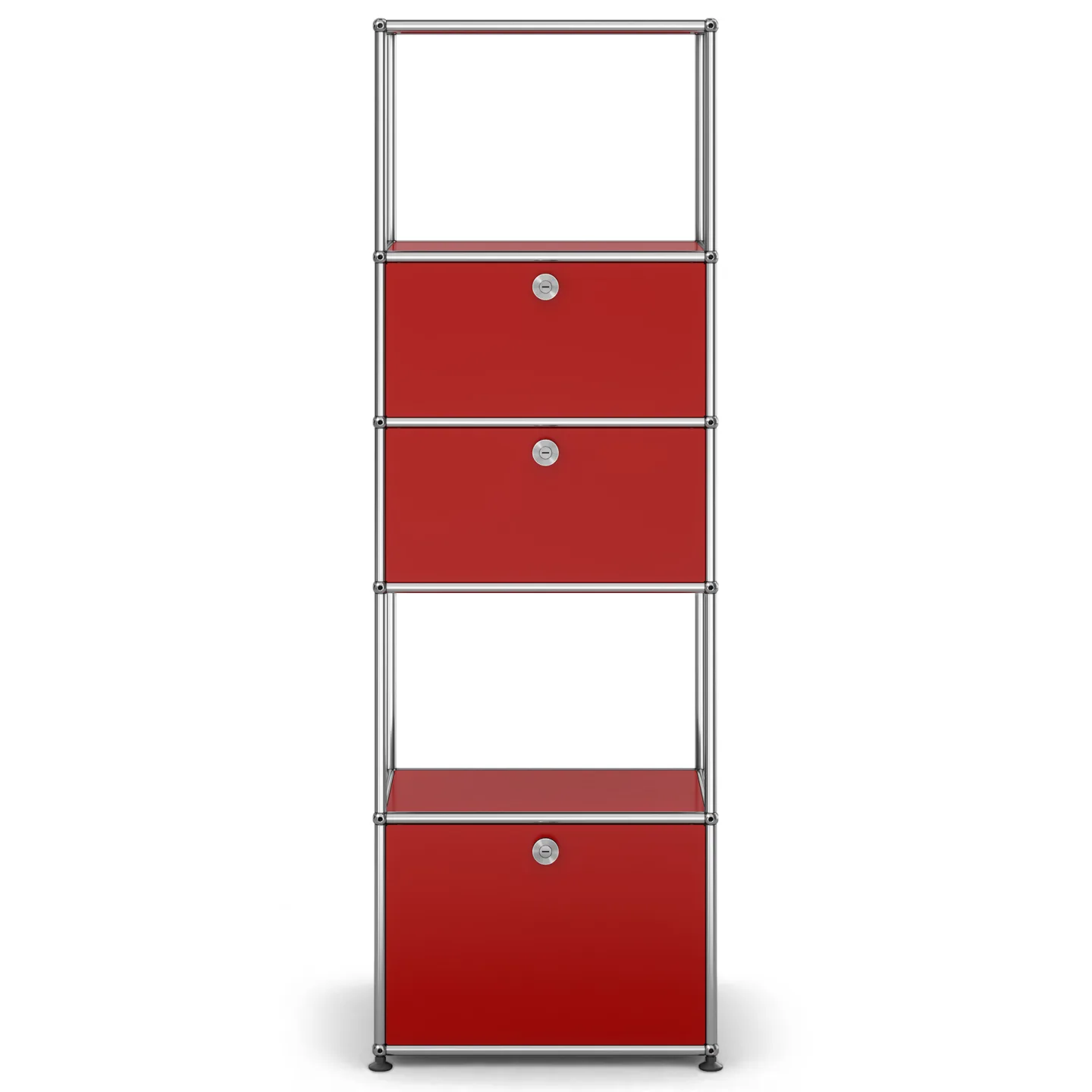USM - USM Haller Shelf M52 USM Ruby Red - Skåp och vitrinskåp - Fritz Haller & Paul Schärer - Röd - Metall