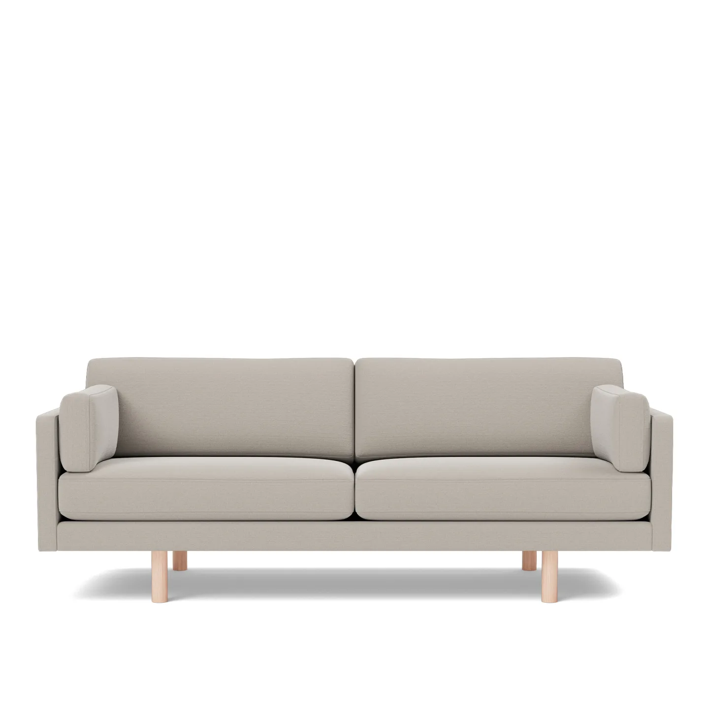 Fredericia Furniture - EJ220 Sofa - 3 seater - 212 cm - 2 cushions - Erik 3790 Linen - Down wrap - without buttons - Oak soap treated - Soffor - Erik Jørgensen