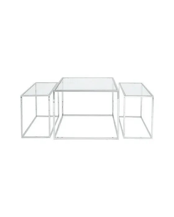 Three Set Table Chrome High