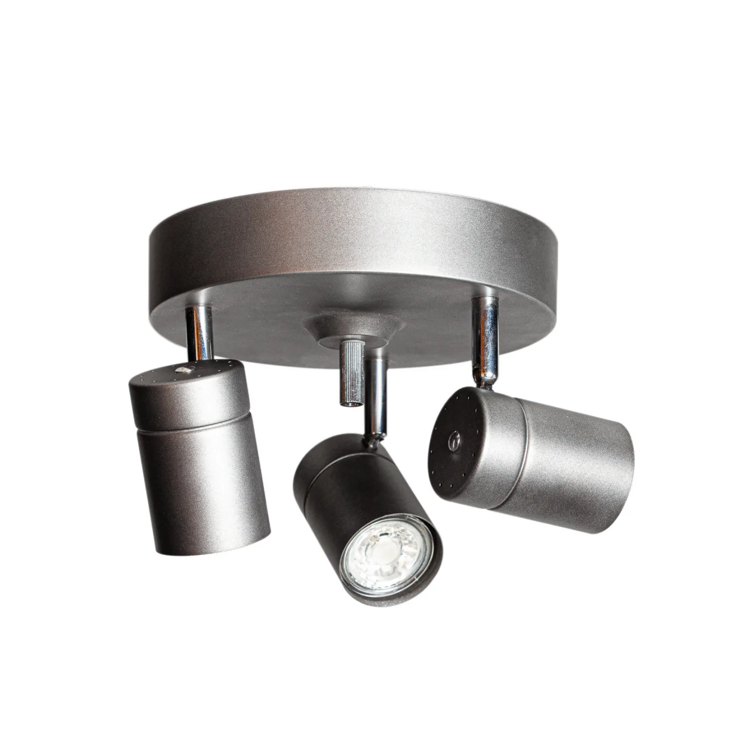 Correct Deckenstrahler, 3-fl., rund, grau, GU10 - By Rydéns - Wohnzimmer - Modern - Metall - Mehrflammig