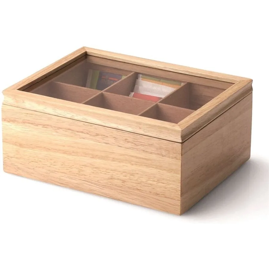 Teebox Continenta 1 Stk Holz/Kunststoff T 17.5 cm - Farbe: Gummibaum