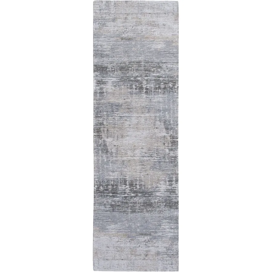 Teppich Streaks Grau Polyester 80 cm 250 cm