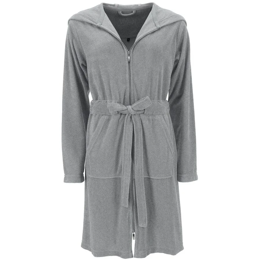 Vossen Bademantel Tampa L Grau Baumwolle L