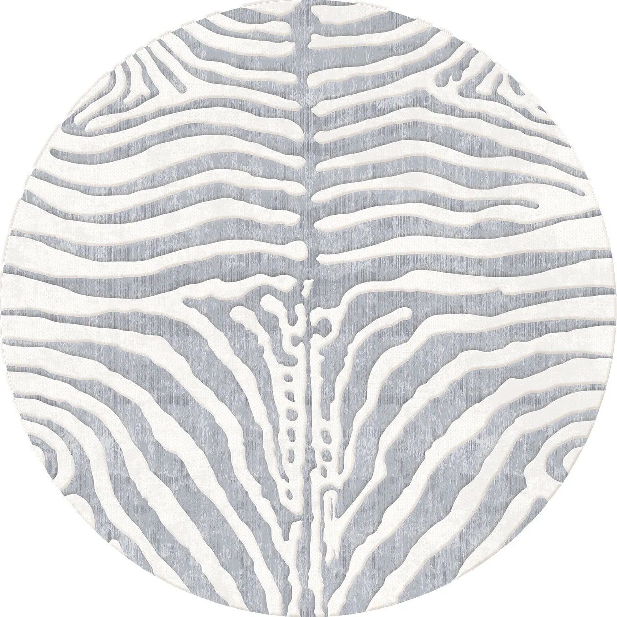 Rundt teppe - Zebra (Størrelse: Ø 120 cm)