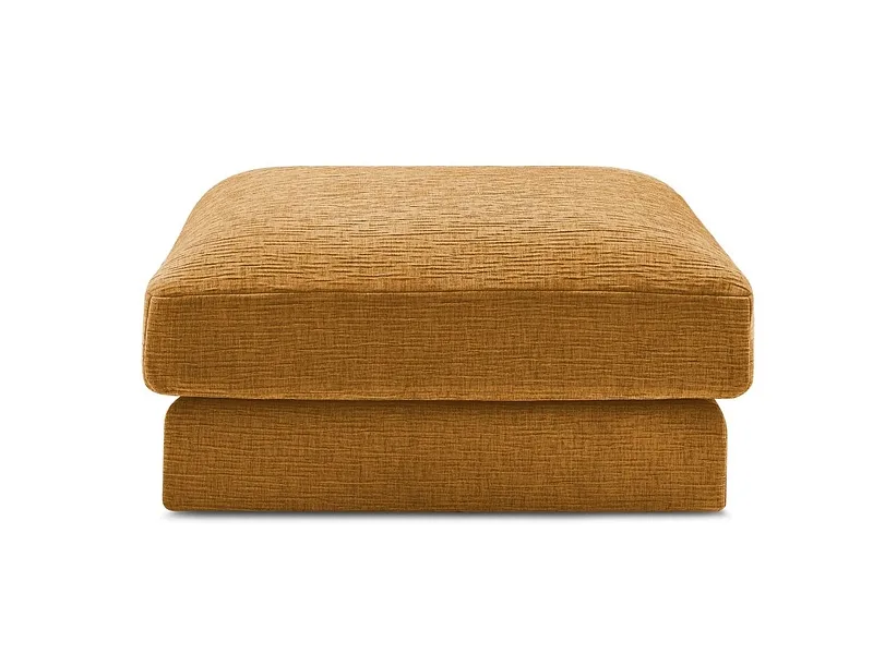 Hocker BOBOCHIC LEONARD 86x86x43cm stoff mit textur gelb