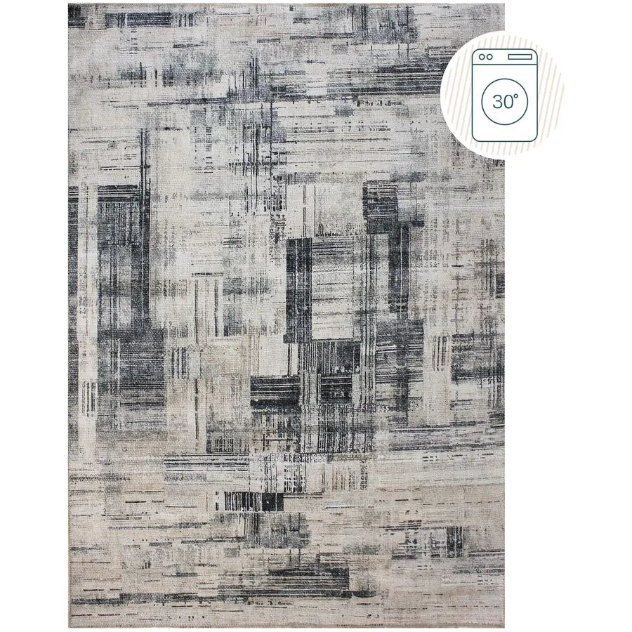 Teppich Trozz Grau Polyester 190 cm 290 cm - Farbe: hellgrau