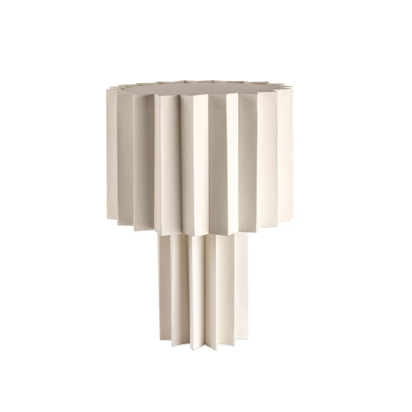 Örsjö Plissé Bordslampa Vit textil