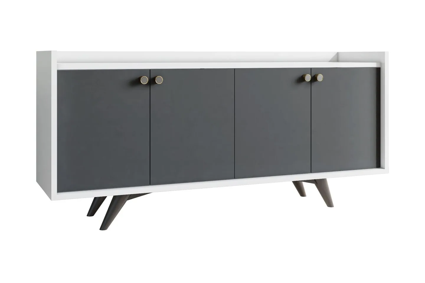 Ruigoord Avlastningsbord 150 cm - Antracit/Vit