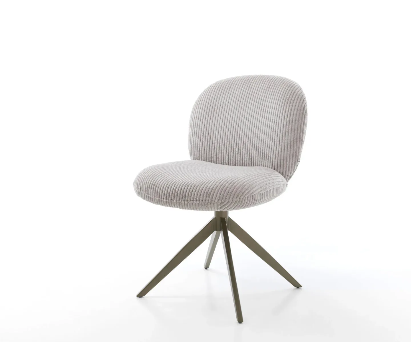 Drehstuhl Nube-Flex Cord Silbergrau Kreuzgestell breit Effektfinish Titan 360° drehbar Taschenfederkern
