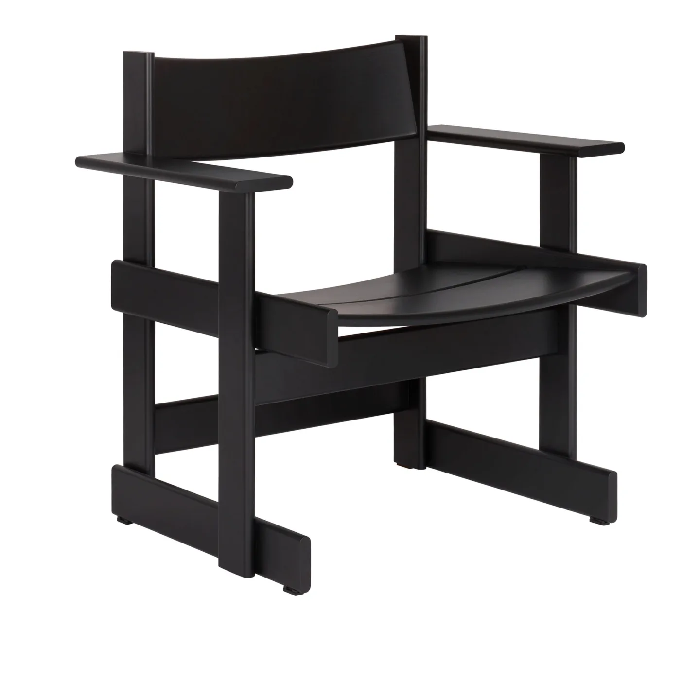 HEM - Bullnose Lounge Chair Black - Fåtöljer - Svart - Trä