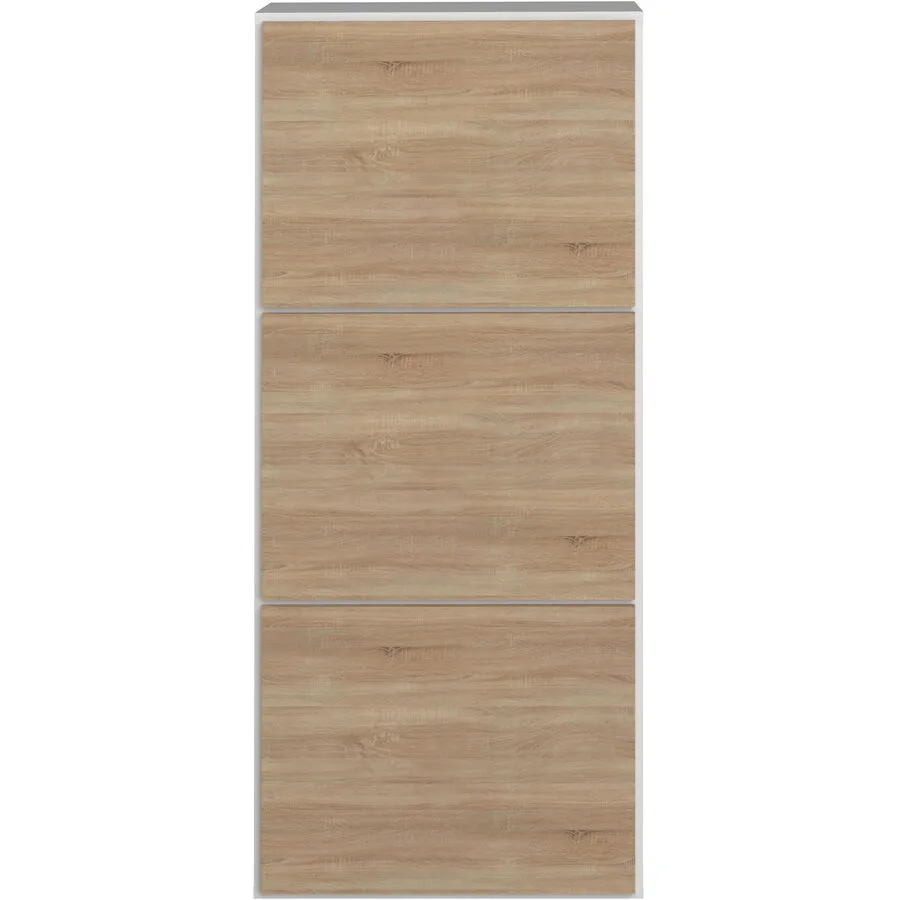 Schuhschrank Nodon weiss/natur Holzwerkstoff B 50 cm H 118.7 cm