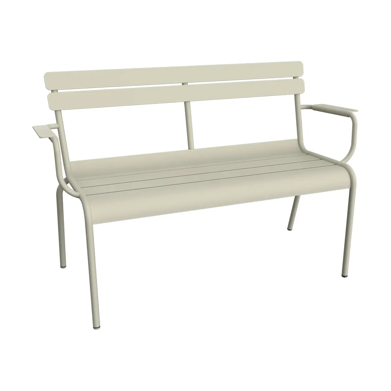 Fermob Luxembourg soffa med armstöd 131x55,5x86 cm Clay grey (grå)