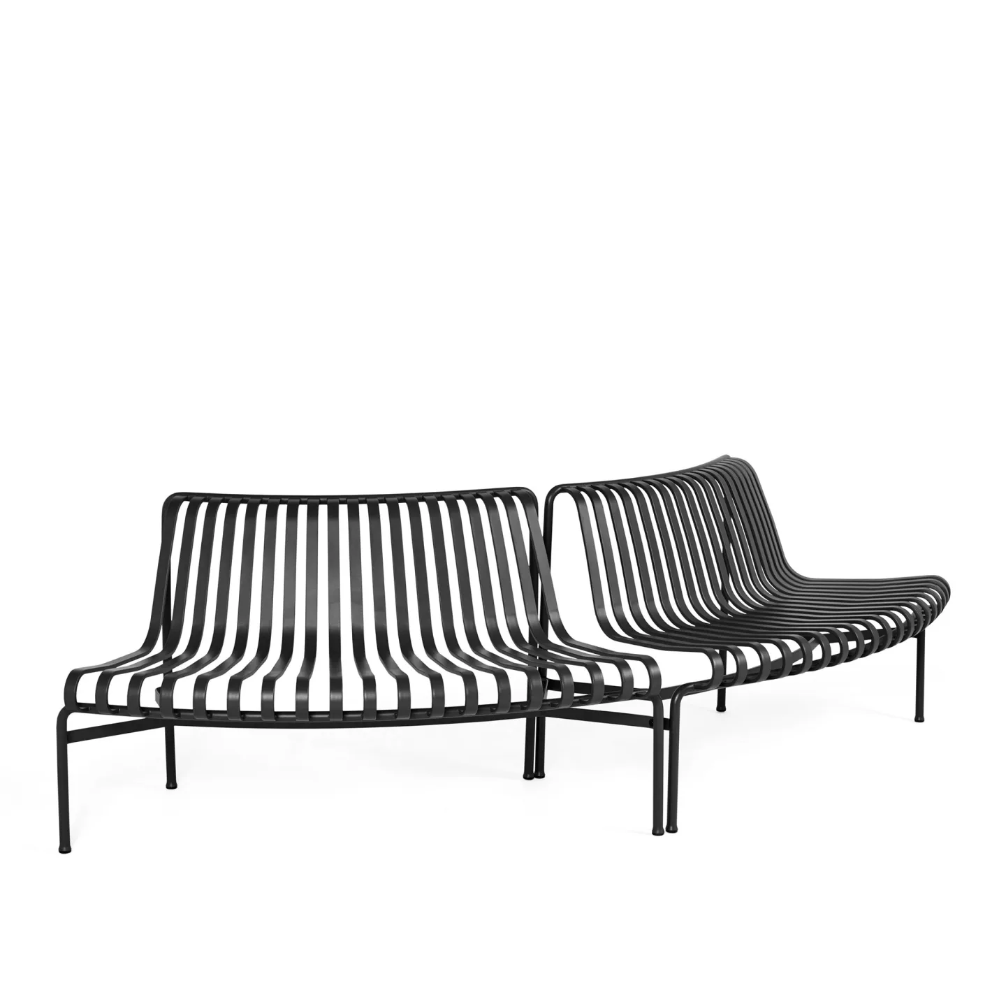 HAY - Palissade Park Dining Bench - Anthracite Out/Out - Trädgårdsbänkar - Ronan & Erwan Bouroullec - Svart