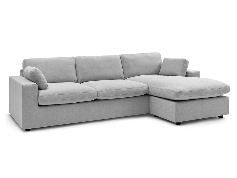 Ecksofa BOBOCHIC BELAIR Stoff hellgrau