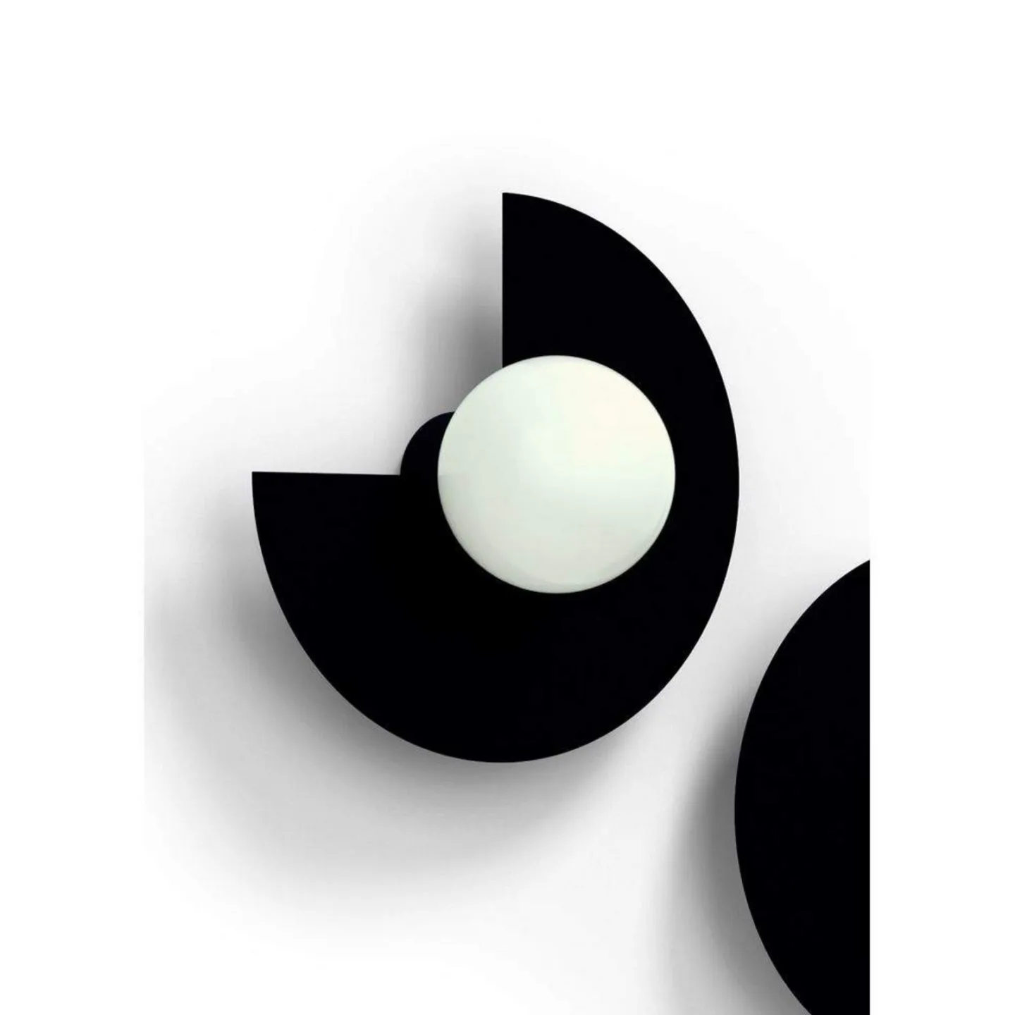 Candy Big Circle 270 S Wandleuchte, schwarz - Swedish Ninja - Wohnzimmer - Metall