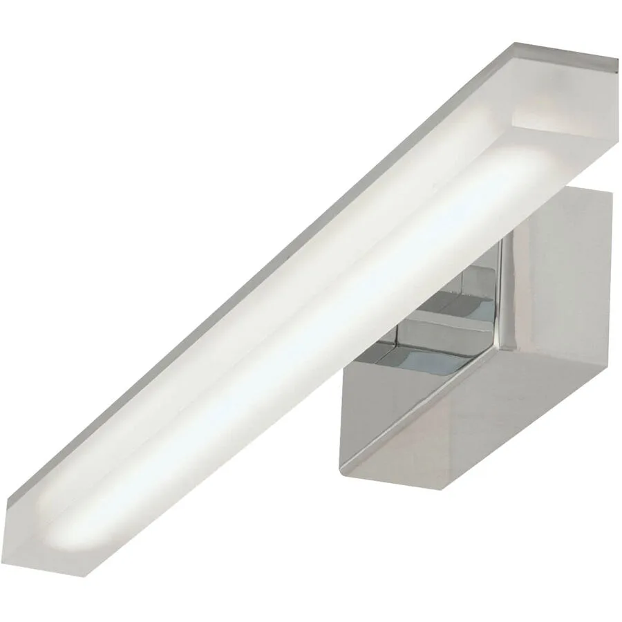 Wandlampe Serafina Grau Metall 46 cm 5.5 cm - Farbe: verchromt - LED - Lichtfarbe: Warmweiss - LED Energiesparlampen