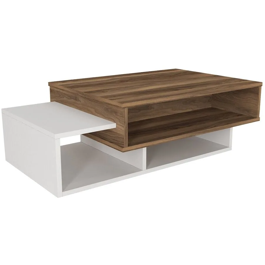 Salontisch Yasam weiss/natur Melaminbeschichtete Spanplatte B 105 T 60 cm